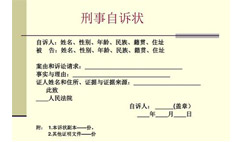 刑事自诉状